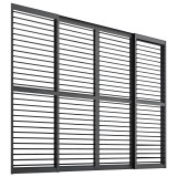 Przesuwna ścianka żaluzjowa panel do pergoli Kea - szara GRINDI IN THE GARDEN - 3