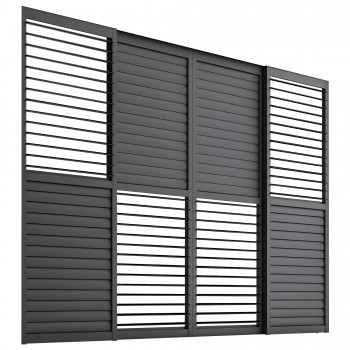 Przesuwna ścianka żaluzjowa panel do pergoli Kea - szara GRINDI IN THE GARDEN - 11