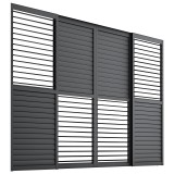 Przesuwna ścianka żaluzjowa panel do pergoli Kea - szara GRINDI IN THE GARDEN - 11