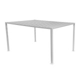 Pergola tarasowa aluminiowa - TASOS I - 3x3m biała GRINDI IN THE GARDEN - 4