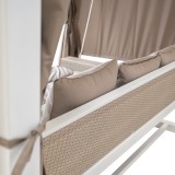 Leżak huśtawka ogrodowa z zadaszeniem - Sumba I - 236x180x210 biała GRINDI IN THE GARDEN - 10