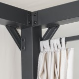 Leżak huśtawka ogrodowa z zadaszeniem - Sumba I - 236x180x210 szara GRINDI IN THE GARDEN - 5