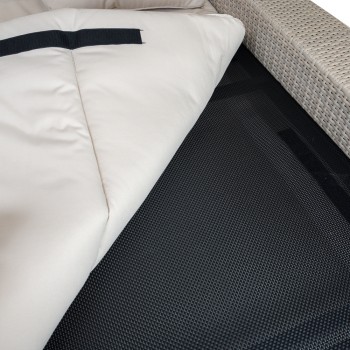 Leżak huśtawka ogrodowa z zadaszeniem - Sumba I - 236x180x210 szara GRINDI IN THE GARDEN - 6