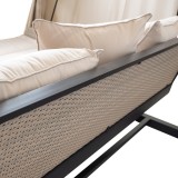 Leżak huśtawka ogrodowa z zadaszeniem - Sumba I - 236x180x210 szara GRINDI IN THE GARDEN - 7