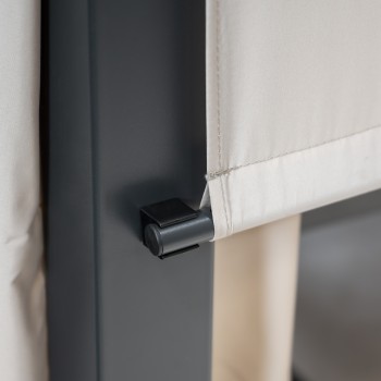 Leżak huśtawka ogrodowa z zadaszeniem - Sumba I - 236x180x210 szara GRINDI IN THE GARDEN - 9