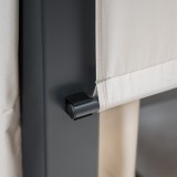 Leżak huśtawka ogrodowa z zadaszeniem - Sumba I - 236x180x210 szara GRINDI IN THE GARDEN - 9