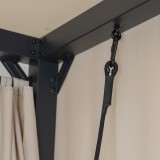 Leżak huśtawka ogrodowa z zadaszeniem - Sumba I - 236x180x210 szara GRINDI IN THE GARDEN - 10