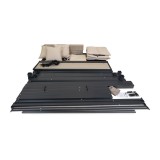 Leżak huśtawka ogrodowa z zadaszeniem - Sumba I - 236x180x210 szara GRINDI IN THE GARDEN - 11