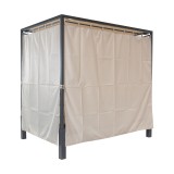 Leżak huśtawka ogrodowa z zadaszeniem - Kayan I - 207x147x205 szara GRINDI IN THE GARDEN - 3