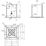 Podstawa słupa - prostokątna - PSP - żółta GRUNDLINE - 16
