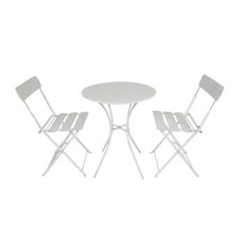 Zestaw mebli ogrodowych - metalowy składany - Keli I GRINDI IN THE GARDEN - 1