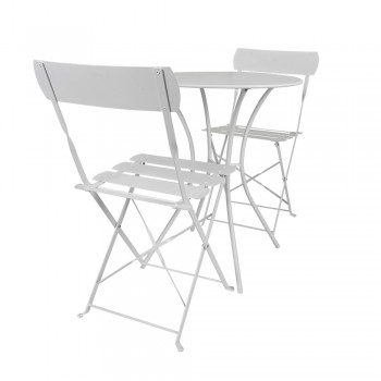 Zestaw mebli ogrodowych - metalowy składany - Keli I GRINDI IN THE GARDEN - 3