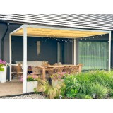 Pergola tarasowa, biała aluminiowa automatyczny dach - Paros I 3x4m Grindi - 14
