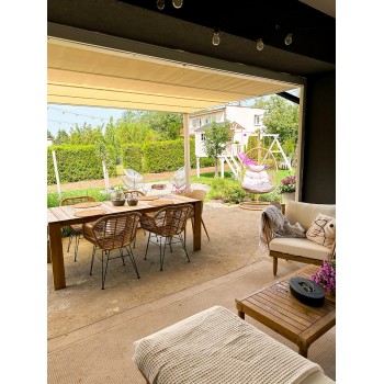 Pergola tarasowa, biała aluminiowa automatyczny dach - Paros I 3x4m Grindi - 13