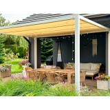 Pergola tarasowa, biała aluminiowa automatyczny dach - Paros I 3x4m Grindi - 15