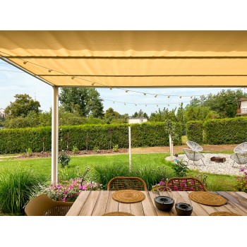 Pergola tarasowa, biała aluminiowa automatyczny dach - Paros I 3x4m Grindi - 16