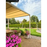 Pergola tarasowa, biała aluminiowa automatyczny dach - Paros I 3x4m Grindi - 17