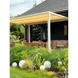 Pergola tarasowa, biała aluminiowa automatyczny dach - Paros I 3x4m Grindi - 18