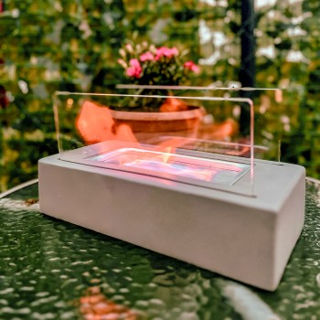 Biokominek wolnostojący prostokątny 33x16x18 szary - Tambora I GRINDI IN THE GARDEN - 2