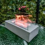 Biokominek wolnostojący prostokątny 33x16x18 szary - Tambora I GRINDI IN THE GARDEN - 7