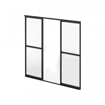 Przesuwna ścianka z poliwęglanem panel do pergoli Kea - szara GRINDI IN THE GARDEN - 1