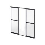 Przesuwna ścianka z poliwęglanem panel do pergoli Kea - szara GRINDI IN THE GARDEN - 1