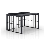 Przesuwna ścianka z poliwęglanem panel do pergoli Kea - szara GRINDI IN THE GARDEN - 7