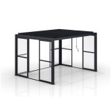 Przesuwna ścianka z poliwęglanem panel do pergoli Kea - szara GRINDI IN THE GARDEN - 8