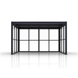 Przesuwna ścianka z poliwęglanem panel do pergoli Kea - szara GRINDI IN THE GARDEN - 14