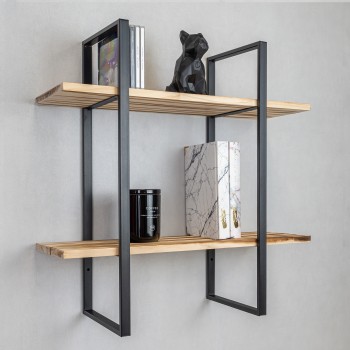 Półka ścienna wisząca LOFT drewniana - SFL 1 Domax Home - 2