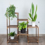 Stojak na kwiaty drewniany, 82x87x30 - Galium I GRINDI IN THE GARDEN - 2