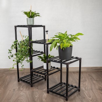 Stojak na kwiaty drewniany, 82x87x30 - Galium I GRINDI IN THE GARDEN - 8