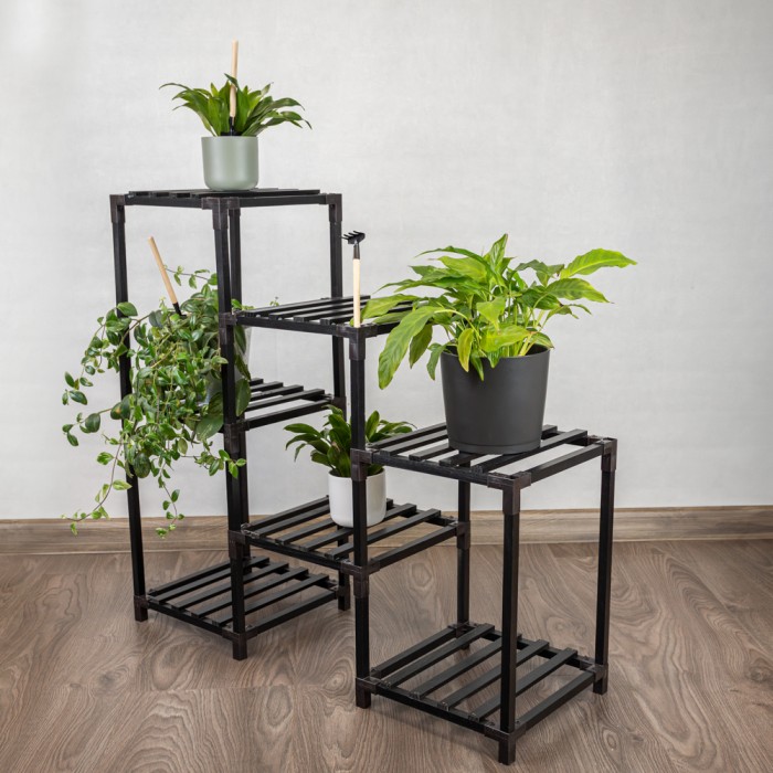 Stojak na kwiaty drewniany, 82x87x30 - Galium I GRINDI IN THE GARDEN - 8