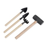 Stojak na kwiaty drewniany, 82x87x30 - Galium I GRINDI IN THE GARDEN - 9