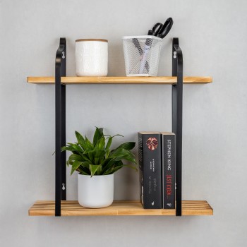 Półka ścienna wisząca LOFT drewniana - SFL 2 Domax Home - 2