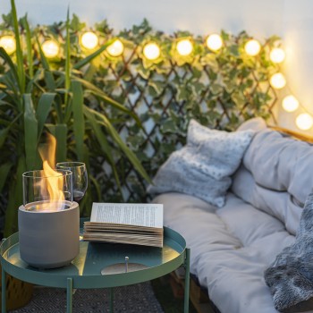 Biokominek wolnostojący okrągły 12x20 szary - Lawu I GRINDI IN THE GARDEN - 2