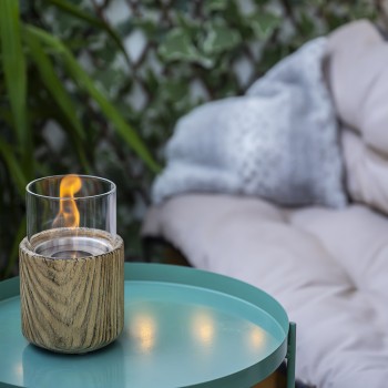 Biokominek wolnostojący okrągły 12x20 imitacja drewna - Lawu I GRINDI IN THE GARDEN - 2