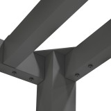 Pergola tarasowa aluminiowa - TASOS I - 3x3m szara GRINDI IN THE GARDEN - 7