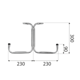 Hak garażowy HST 300x230 Velano - 3