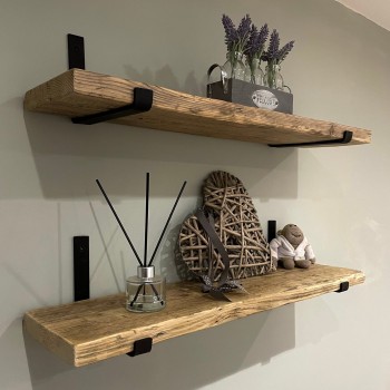 Półka ścienna wisząca LOFT drewniana - SFL 6 - 2 szt Domax Home - 6