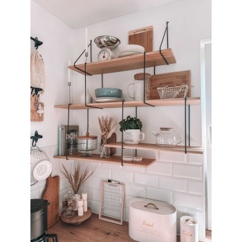 Półka ścienna wisząca LOFT drewniana - FCL 1 Domax Home - 3