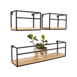 Półka ścienna wisząca LOFT drewniana - SFL 5 - 3 szt Domax Home - 7