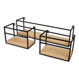 Półka ścienna wisząca LOFT drewniana - SFL 5 - 3 szt Domax Home - 8