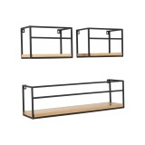 Półka ścienna wisząca LOFT drewniana - SFL 5 - 3 szt Domax Home - 9