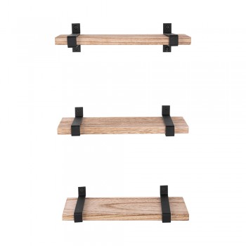Półka ścienna wisząca LOFT drewniana - SFL 7 - 3 szt Domax Home - 3