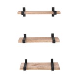 Półka ścienna wisząca LOFT drewniana - SFL 7 - 3 szt Domax Home - 3