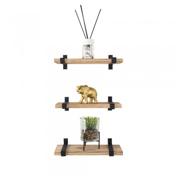 Półka ścienna wisząca LOFT drewniana - SFL 7 - 3 szt Domax Home - 2