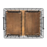 Kosz metalowy druciany z uchwytami - czarny - KDF 4 Domax Home - 3