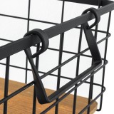 Kosz metalowy druciany z uchwytami - czarny - KDF 4 Domax Home - 4