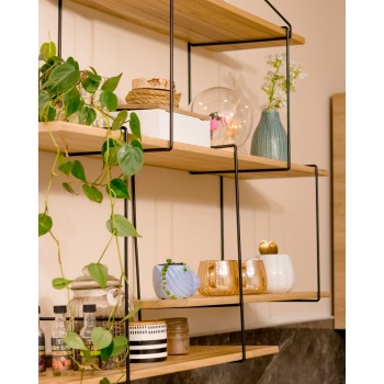 Półka ścienna wisząca LOFT drewniana - FCL 1 Domax Home - 6